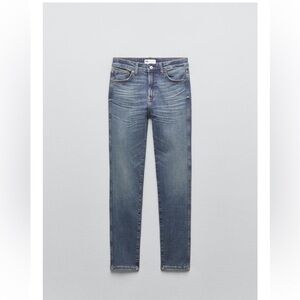 Zara TRF Mid Rise Skinny Jeans in Blue